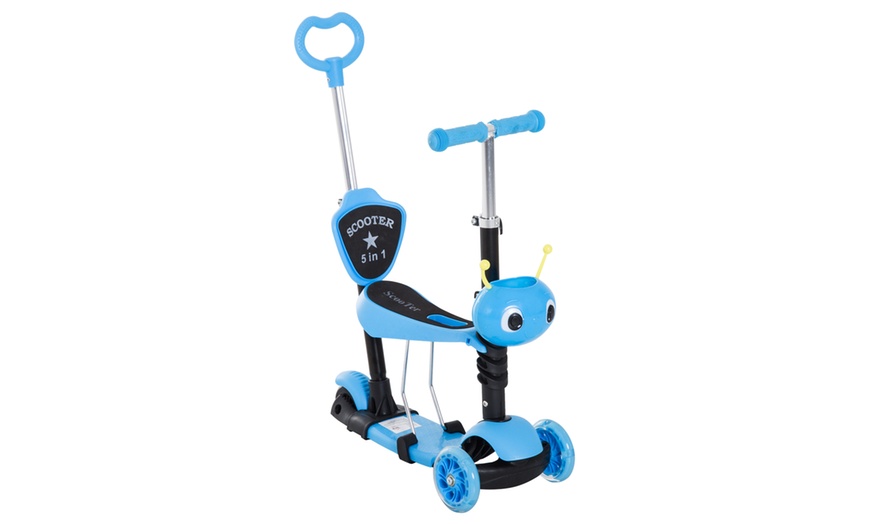 Image 4: 5-in-1 Toddler Three Wheels Mini Kick Scooter