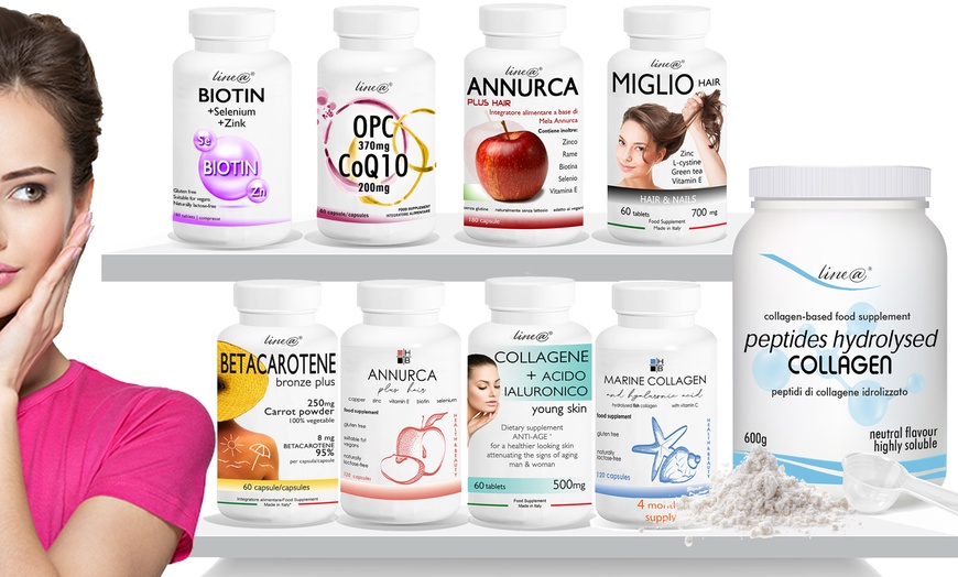 Image 1: Suplementos para el cuidado de la piel y cabello de Line@diet