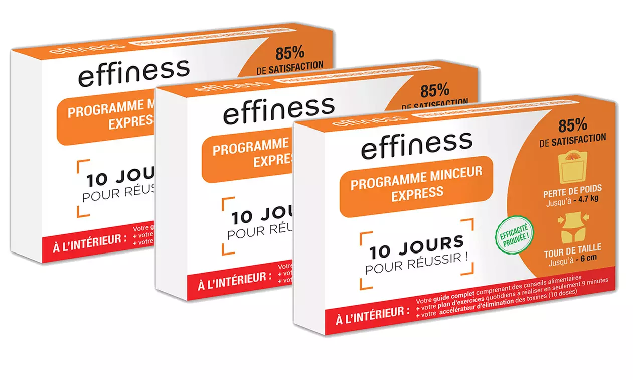1, 2 ou 3 Programme minceur express Effiness 10 jours - Second Medium