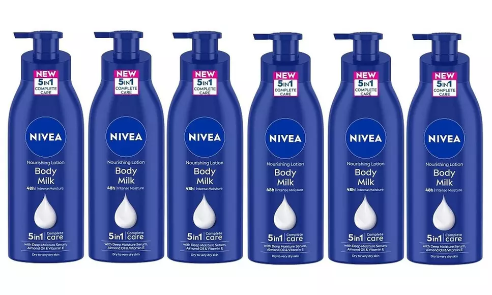 Nivea Nourishing 5 in 1 Body Milk for Very Dry Skin 13.5 Oz. each (3 or 6 pack)
