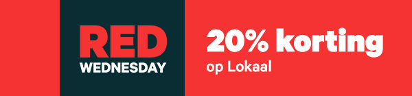 Het is Red Wednesday! Pak tot 30% korting op Lokaal, 15% op Travel en 10% op Producten met code ROOD