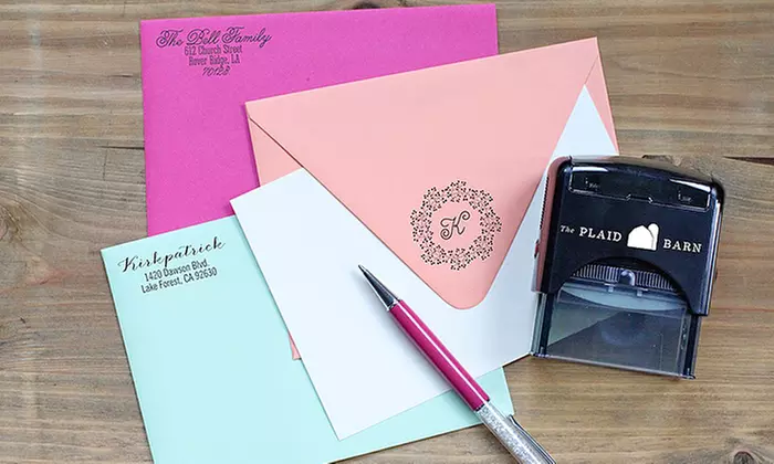 Rectangular or Square Self-Inking Stamps from The Plaid Barn (Up to 65% Off) - Second Medium