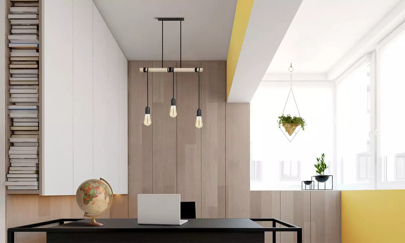 Lustre suspension design scandinave 3, 4 ou 5 ampoules - Second Medium