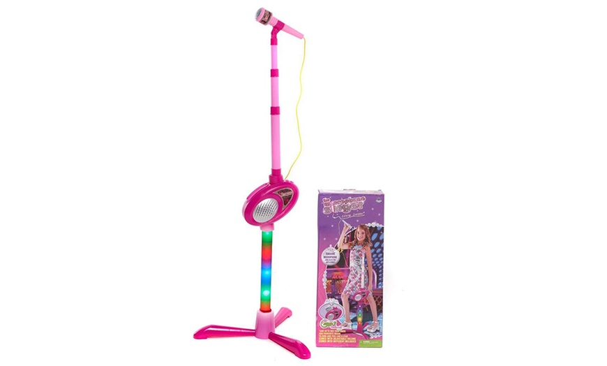 Image 2: Children's Electronic Plug & Play Microphone Light Up Stand