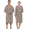 Image 10: Peignoir à capuche unisexe en microfibre douce