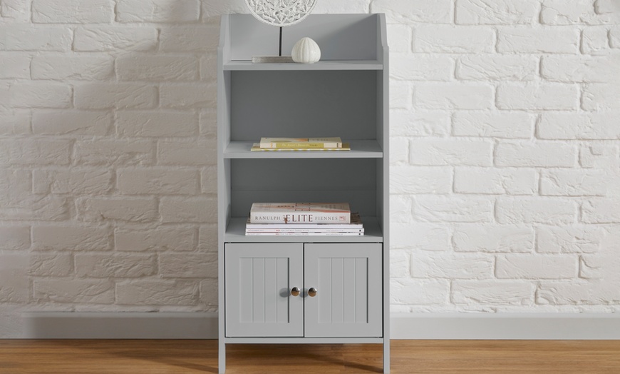 Image 1: Two-Door Bathroom Storage Cabinet