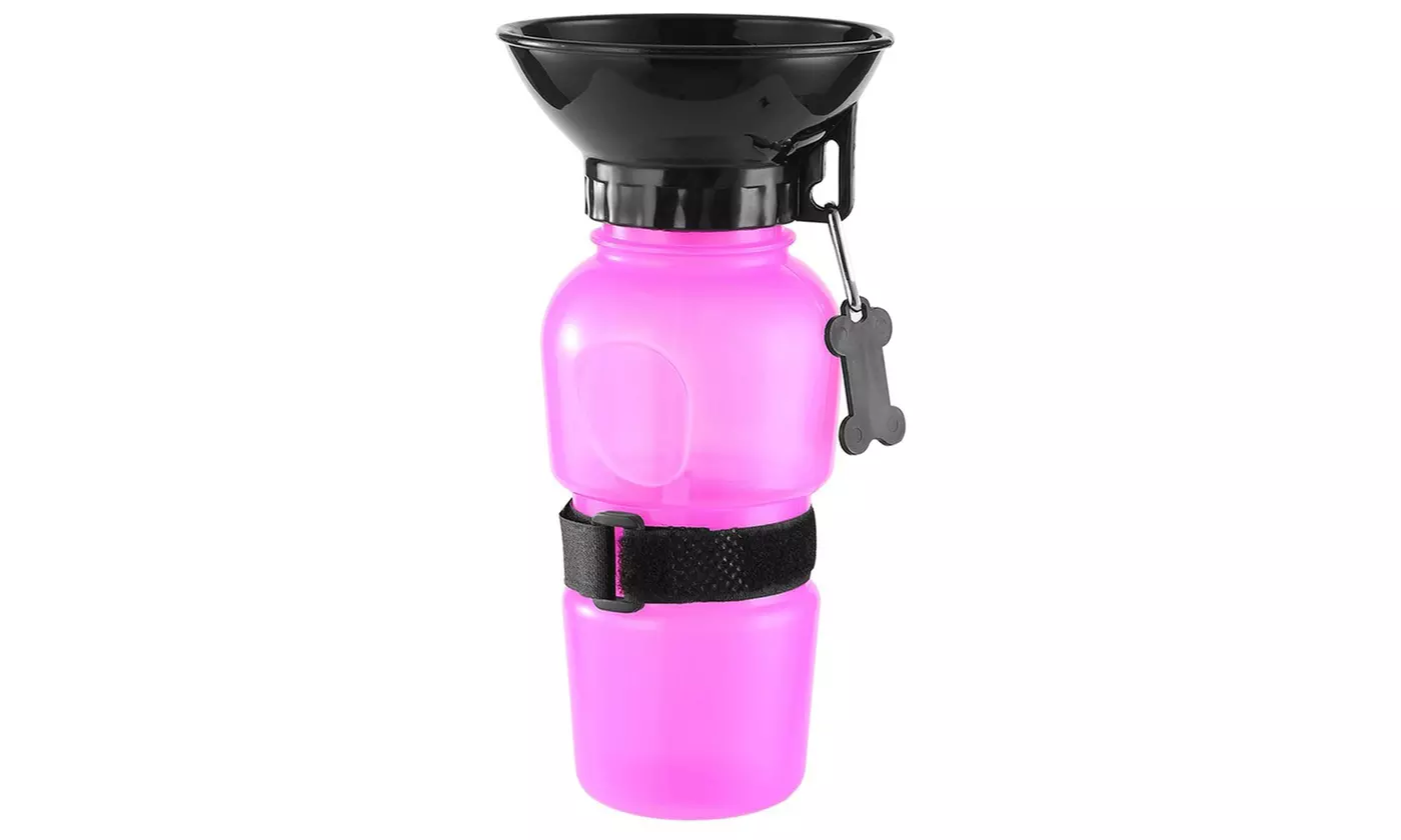 iMounTEK 500ml Pet Travel Water Bottle with Dispenser Cup
