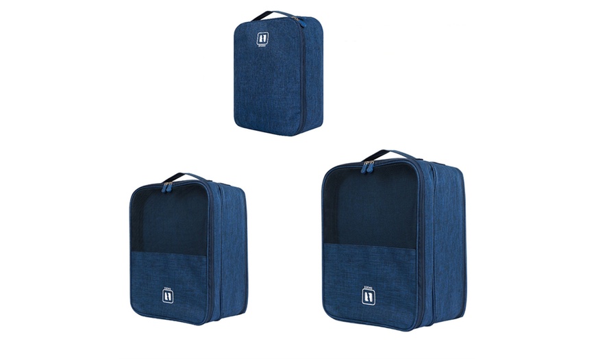 Image 9: Three-Layer Travel Shoe Storage Bag