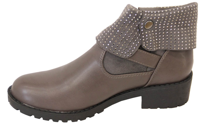 Image 7: Women's Cuban Heel Biker Boots