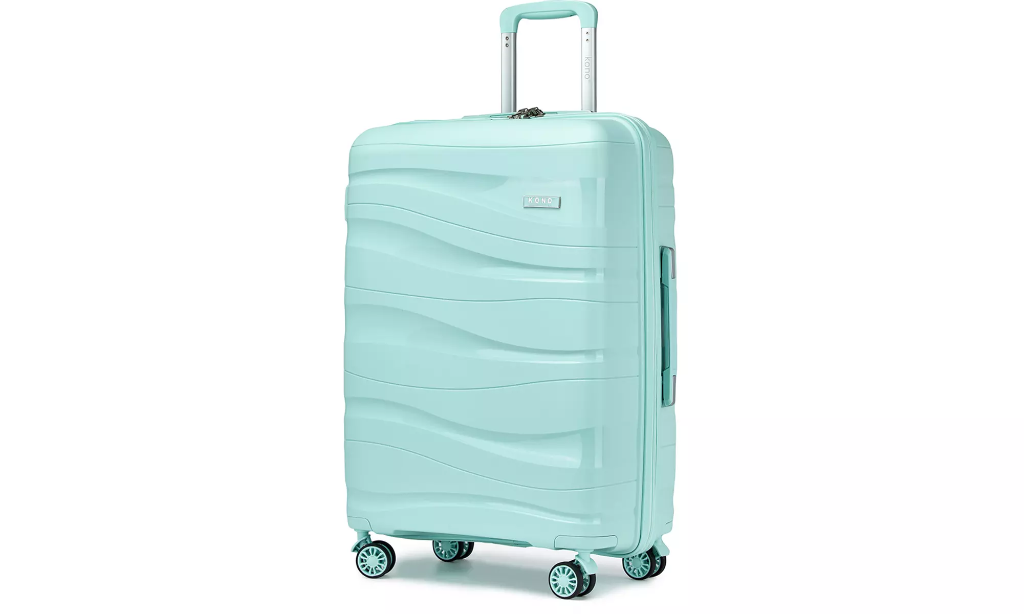 1 of 3 mintgroene koffers