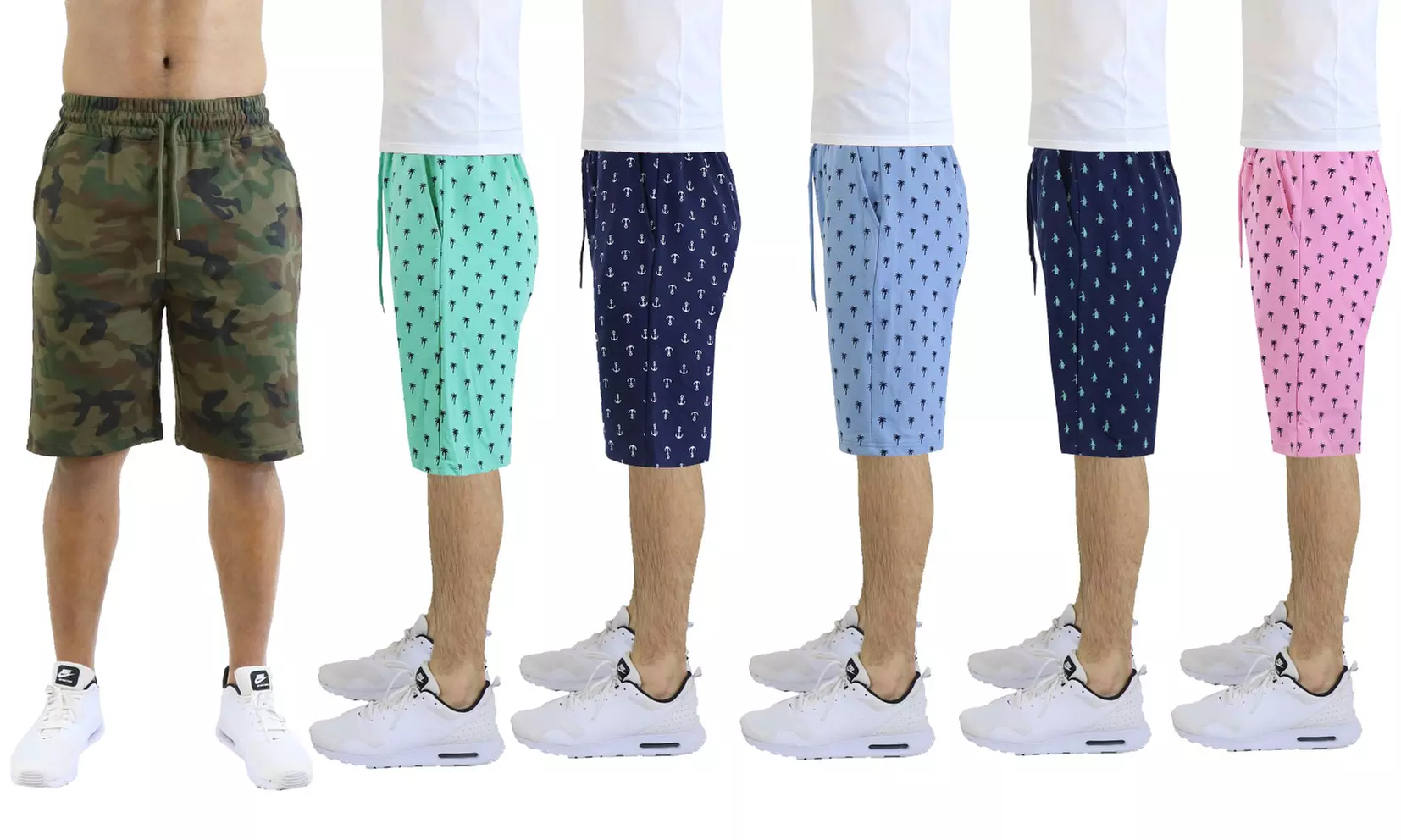 Men's Fashion Printed French Terry Shorts - Primary Image