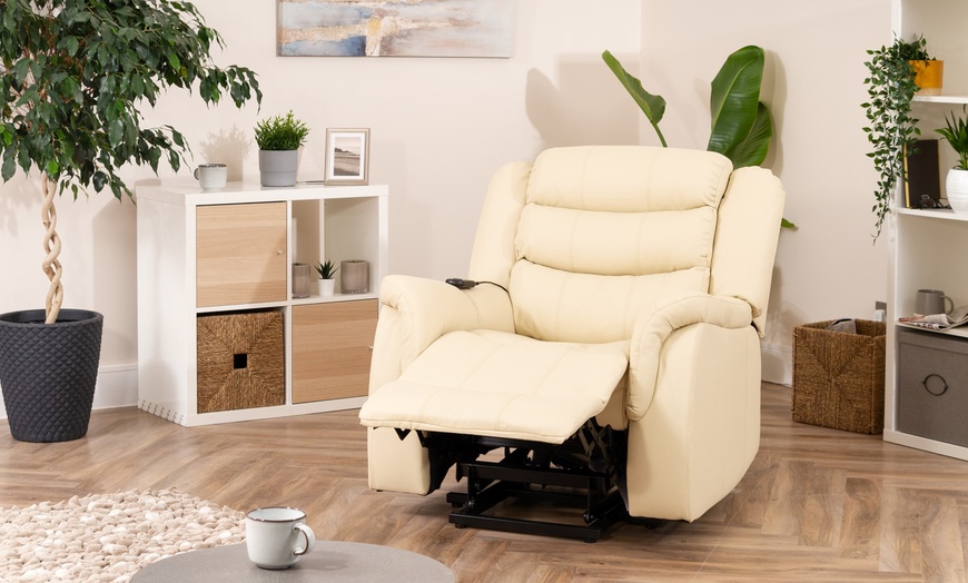 Image 11: Carmona Lift-Assist Electric Riser Recliner with Massage and Heat