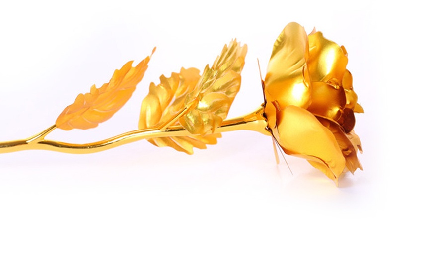 Image 2: 24ct Gold-Plated Rose