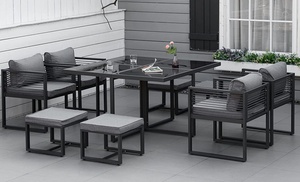 Outsunny Eight-Seater Outdoor Cube Dining Set