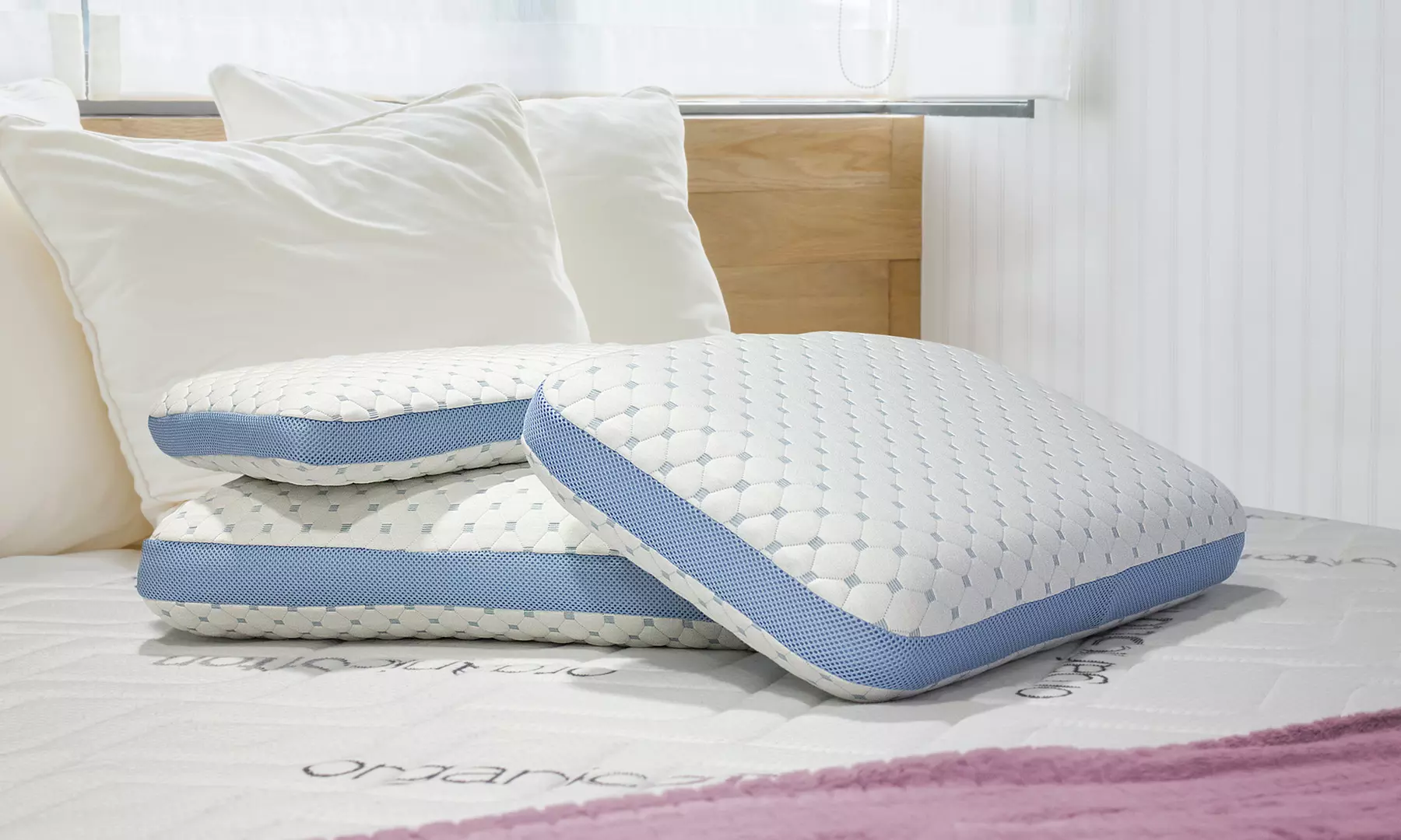 1, 2 o 4 almohadas con memoria blue sky - Primary Image