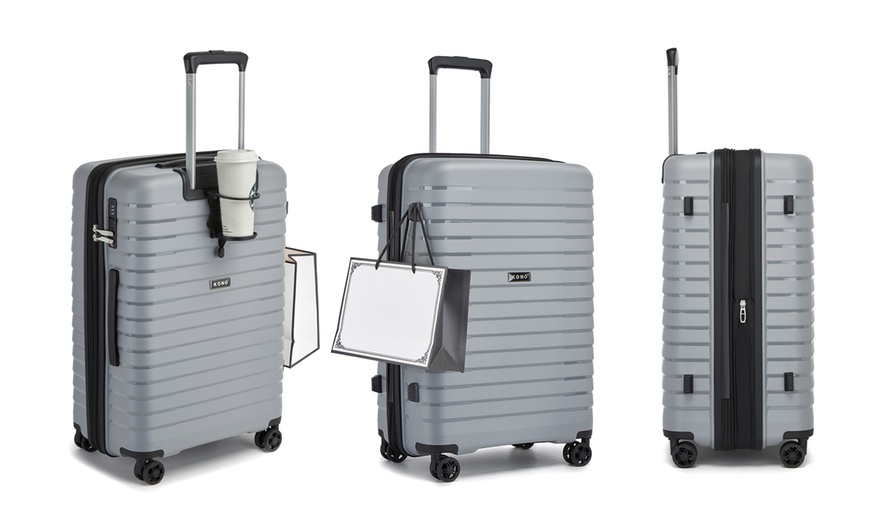 Image 17: Valises Kono rigides à poignée télescopique avec serrure TSA