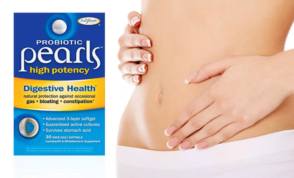 30-Count Pearls Probiotic Digestive Health Softgels. Multiple Options Available from $9.99–$14.99.  - Primary Image