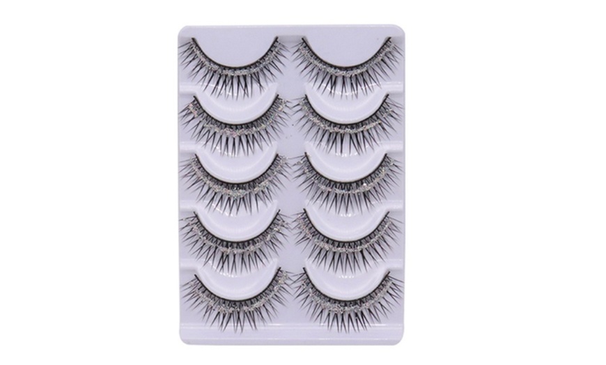 Image 3: False Eyelashes with Sequins Set