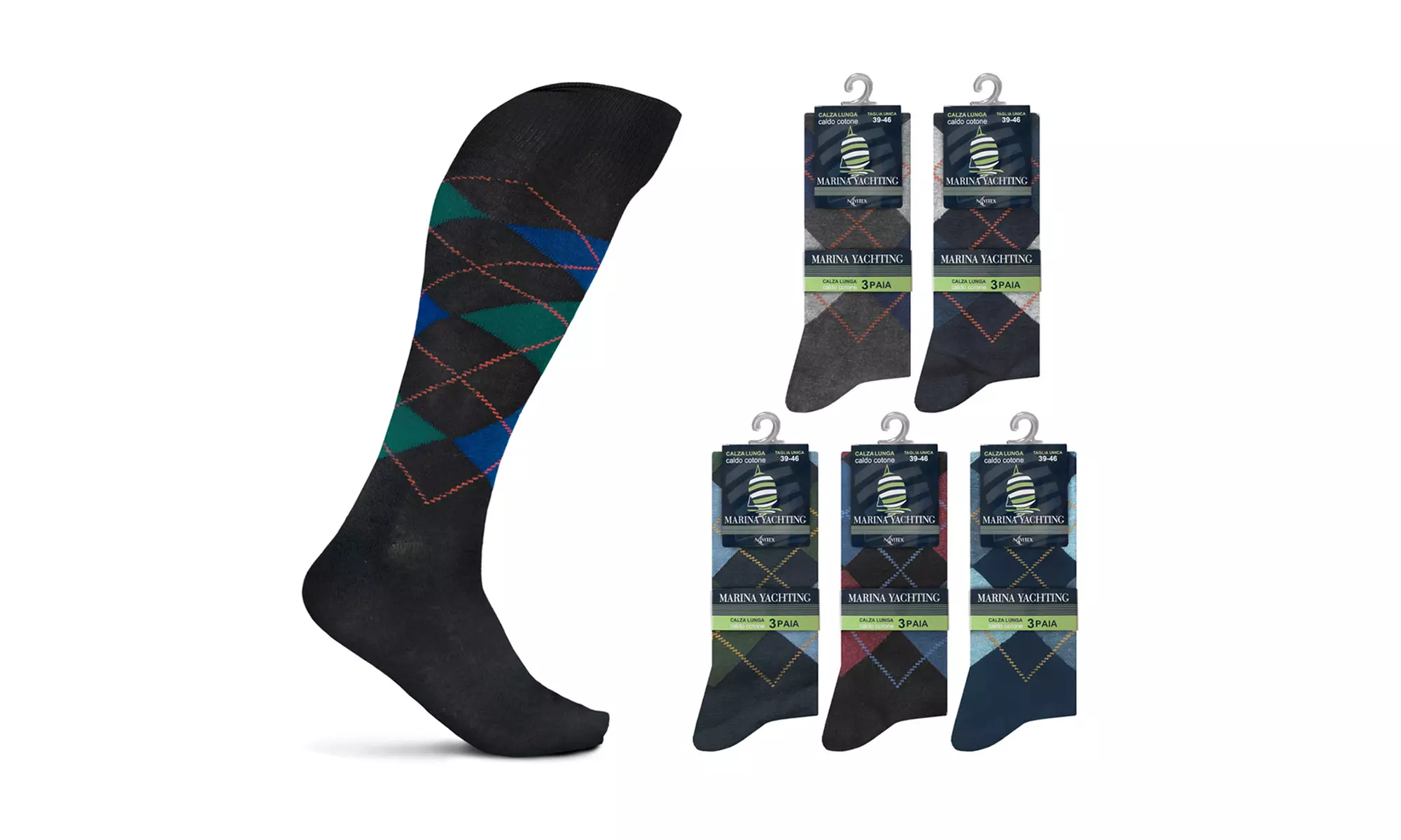 Set di 6 paia di calzini da uomo Marina Yatching