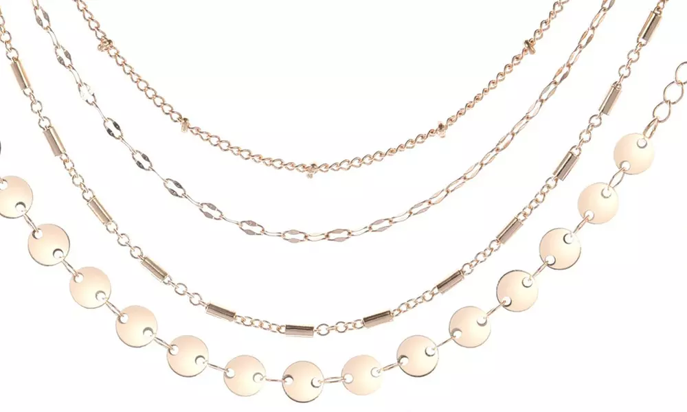 1x oder 2x 4er-Set Edelstahl-Armbänder für Damen