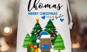 Classic White Personalised Festive Sack