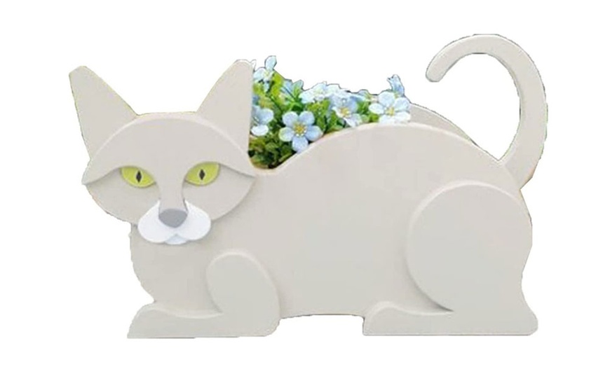 Image 11: Cat-Shaped Flower Pot Planter