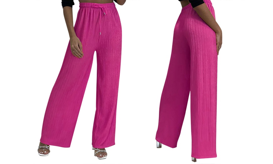 Image 14: Women's Wide Leg Trousers 