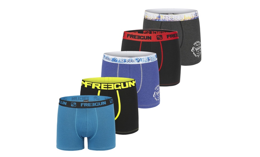 Image 2: Lot de 3, 5 ou 6 packs surprise boxers Freegun pour hommes en coton 