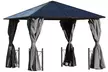 Outsunny 3m x 3m Outdoor Aluminium Alloy Gazebo with Curtains - Image 2