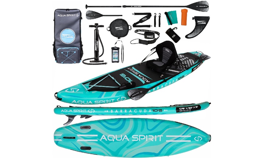 Image 2: Aqua Spirit Barracuda ISUP Inflatable Stand-Up Paddle Board