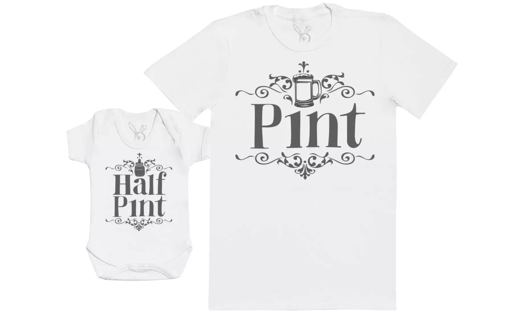 Spoilt Rotten Matching Printed Father and Baby T-Shirt and Bodysuit Set - Image 3