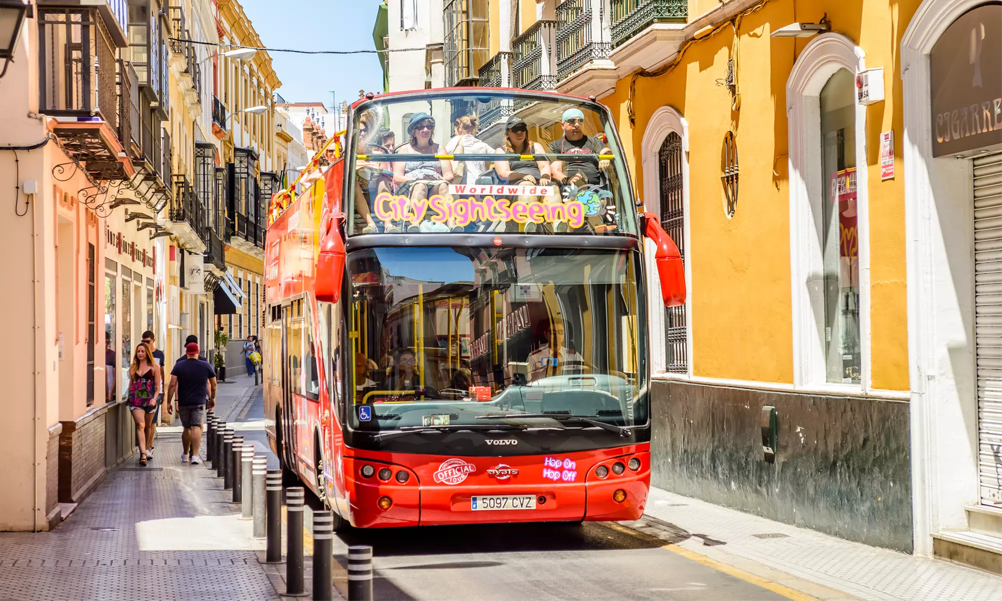 Ticket de 24 horas para bus turístico por Sevilla para 1 niño o adulto