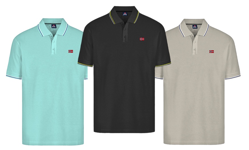 Image 3: 3er-Set Norway Baumwoll-Polos für Herren