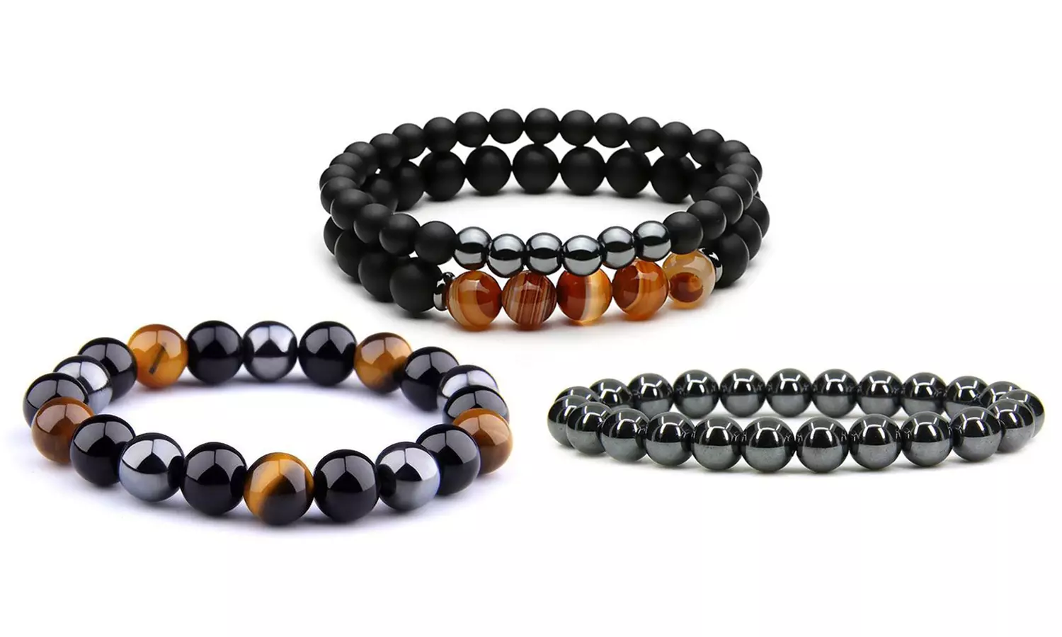 Jusqu'à 4 bracelets - Hématite, œil de tigre, et double - Primary Image