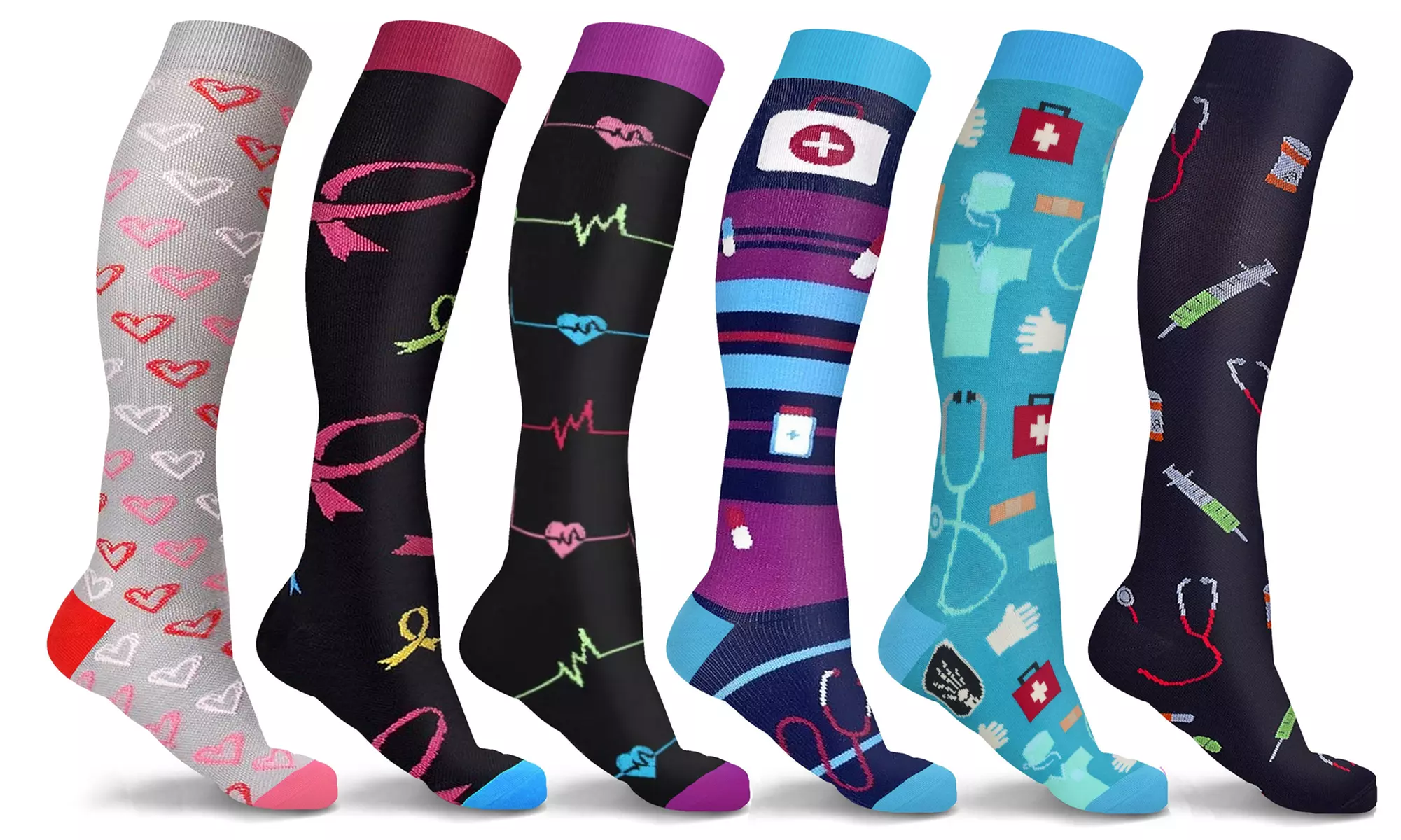 DCF Knee High-Compression Sock Collection (3- or 6-Pack) - Primary Image