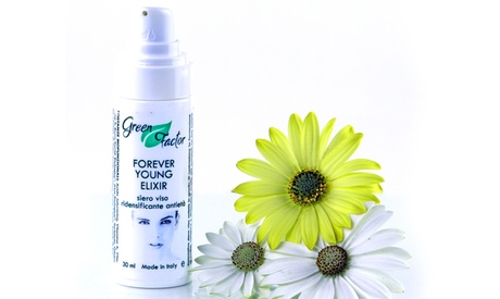 Siero Viso Forever Young Elixir nuova linea Green Factor anti-aging natural&bio e vegan 100% airless 30 ml