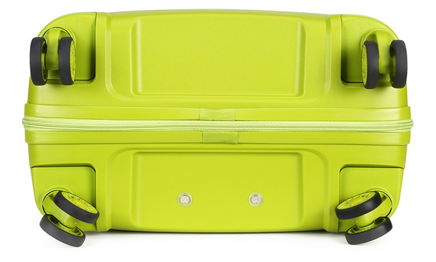 One Or Three Kono Bright Hard Shell PP Suitcases | Groupon