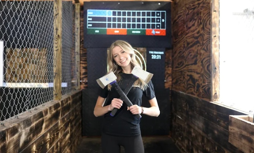 Image 2: Axe Throwing, Smash Room & Paint Room Packages at iSmash Rochester