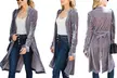 Women's Velvet Duster Cardigan. Plus Sizes Available. - Second Medium