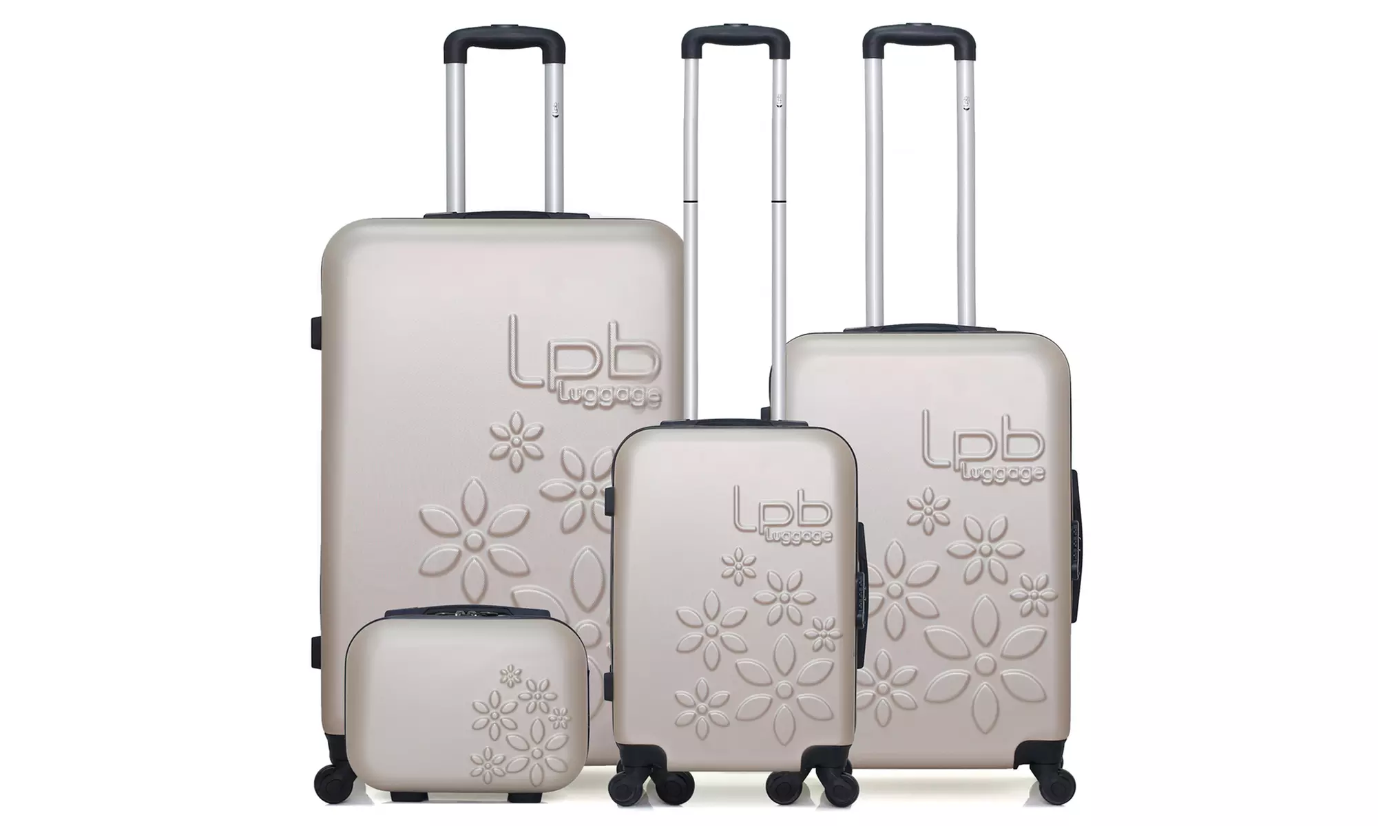 Ensemble de 3 valises emboîtables ELEONOR-C et trousse de toilette