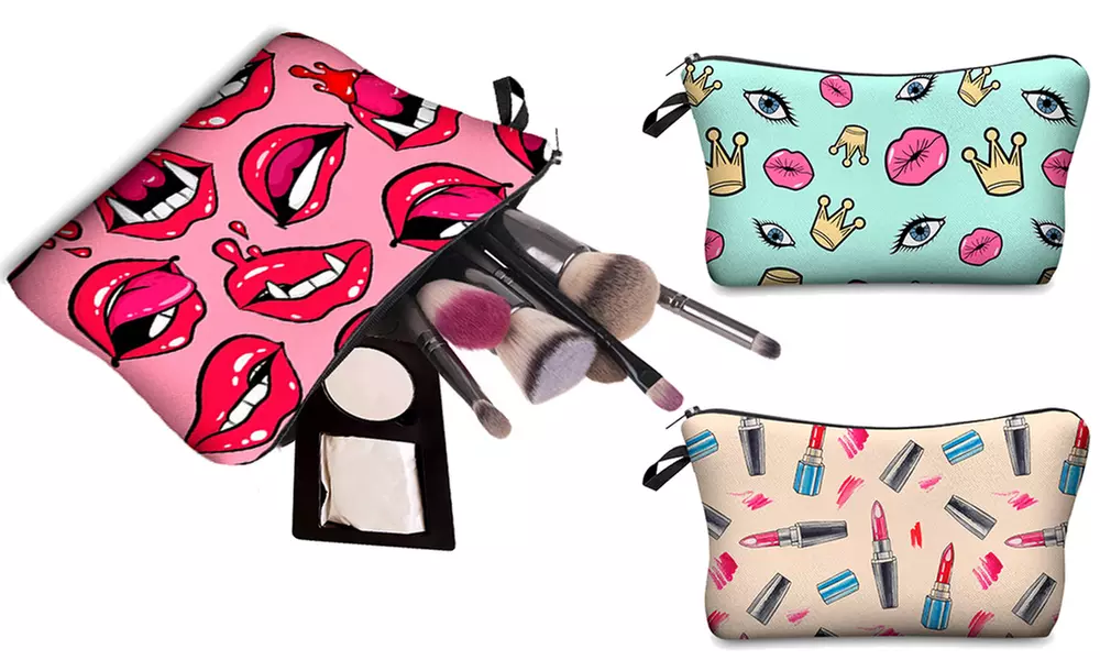 One, Two or Three Lipstick Make-Up Bags - Primary Image