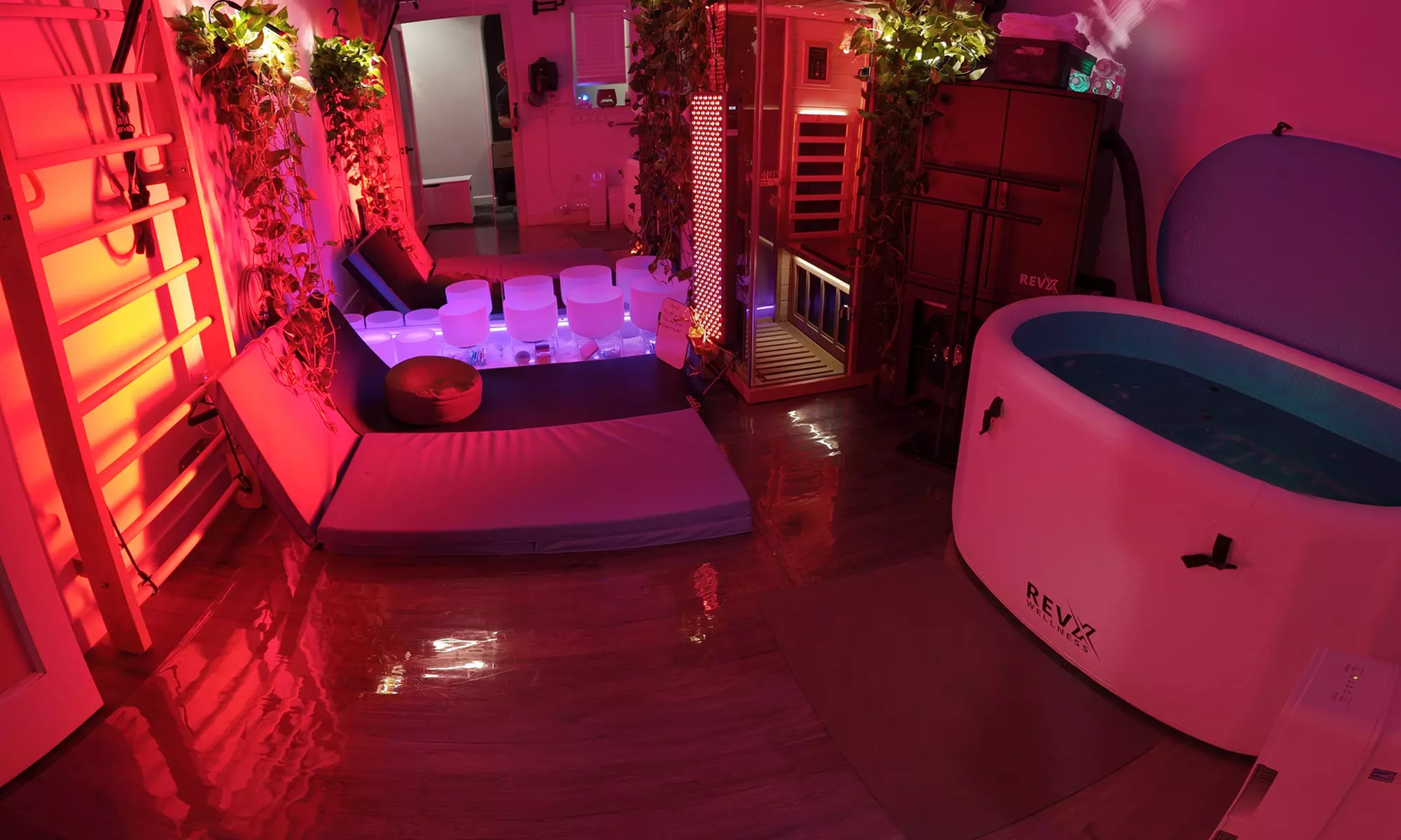 Infrared Dry Sauna + Red light Therapy + Cold Plunge PEMF+24/7 Access