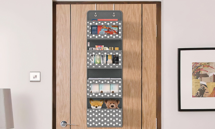 Image 12: Four- or Five-Tier Over-the-Door Hanging Organiser