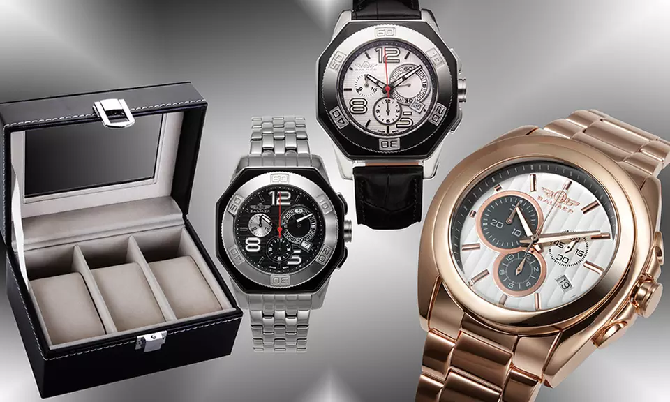 Balmer Men's Swiss Chronograph Watch Collection with 3-Count Box - Primary Image