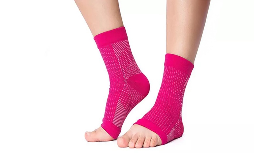 Image 4: Chaussettes de compression anti-fatigue ouvertes aux orteils