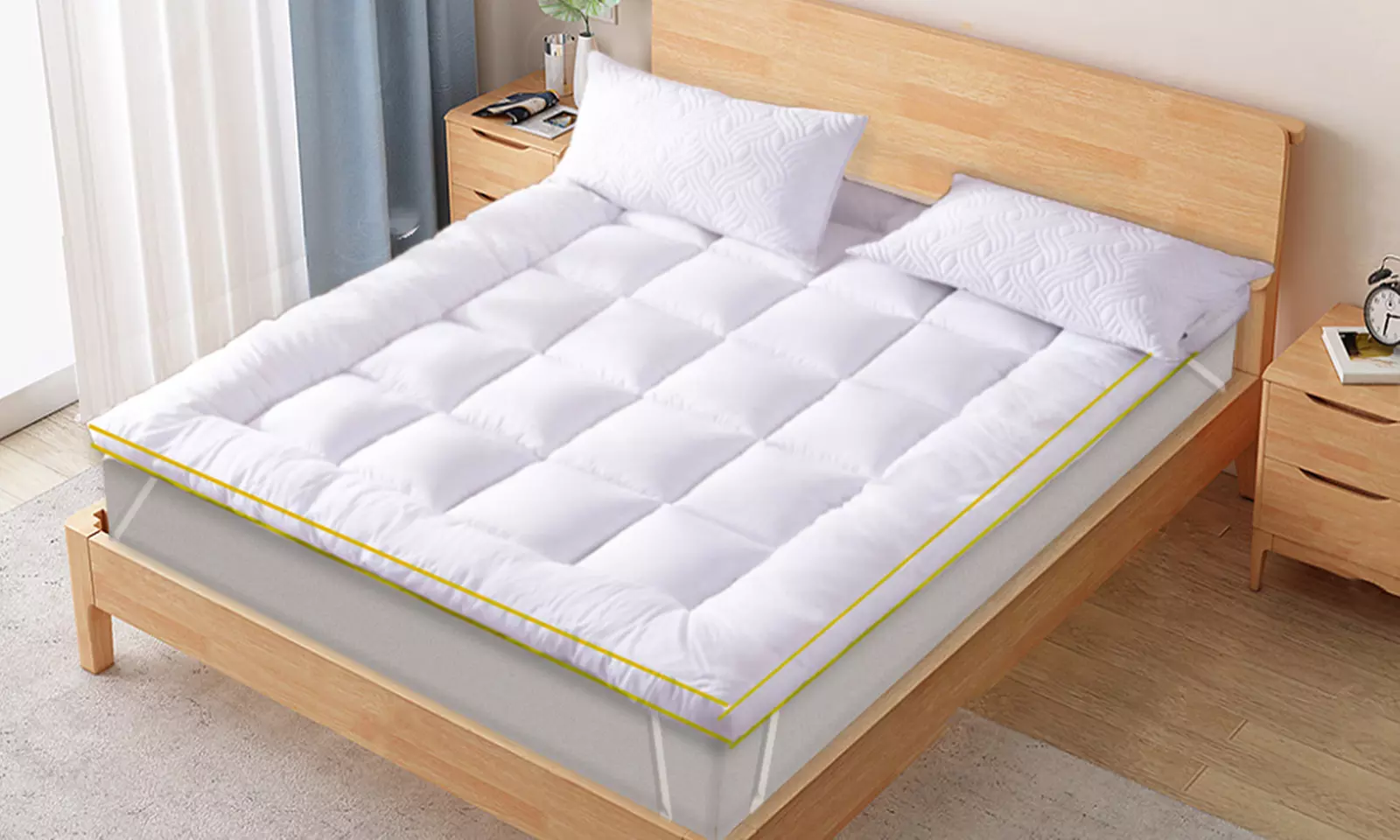 SAMPUR Baumwoll-Matratzen-Topper in der Größe nach Wahl - Primary Image