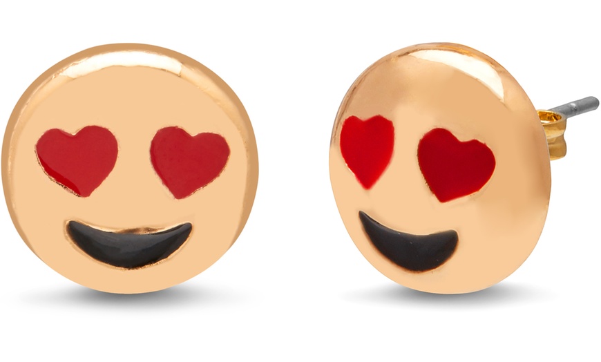 Image 11: OMG Jewel emoji Earrings Set