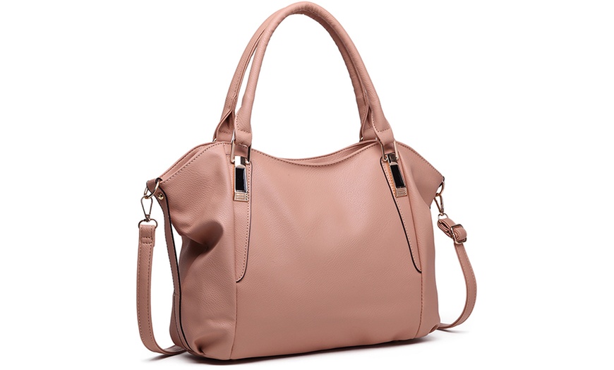 Image 19: PU Leather Hobo Shoulder Bag Tote Bag