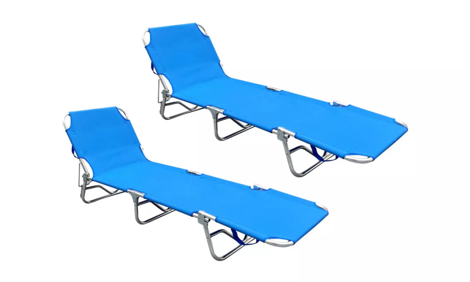 Set 2 pezzi lettino pieghevole da spiaggia