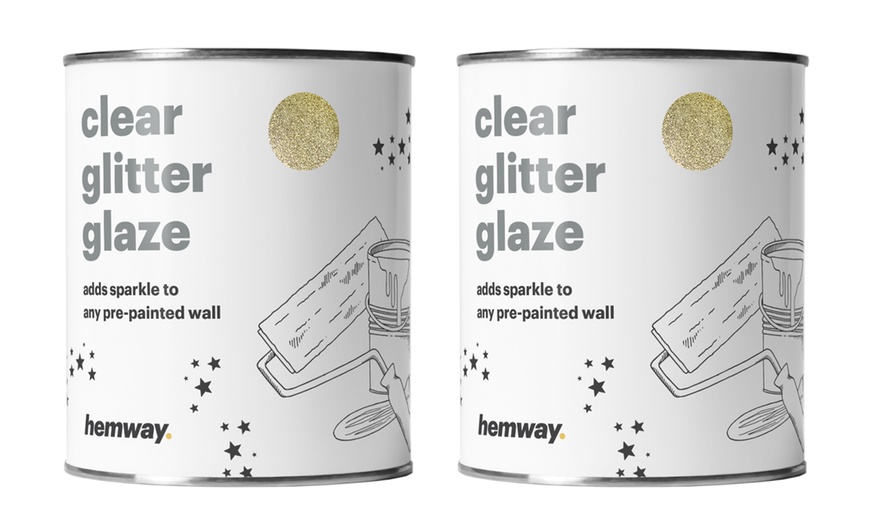 Image 5: Hemway Clear Glitter Paint Glaze